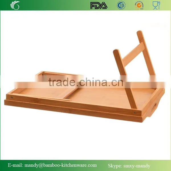 Bamboo Folding Bed Tray Table and Breakfast Tray photo-5