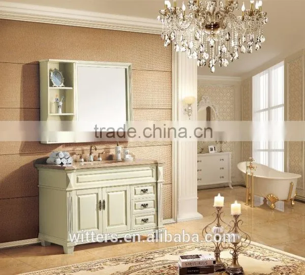 WTS-8422 No Include Faucet and Yes Include Countertop Classic Wood Bathroom Vanity photo-3