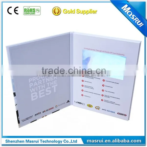 Customized Hardcover 7.0 LCD Video Brochure With Multiple Buttons Video Brochure photo-2