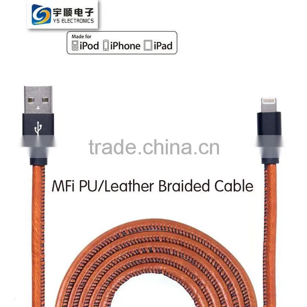 MFI PU/leather Cable for IPhone YUSH photo-2