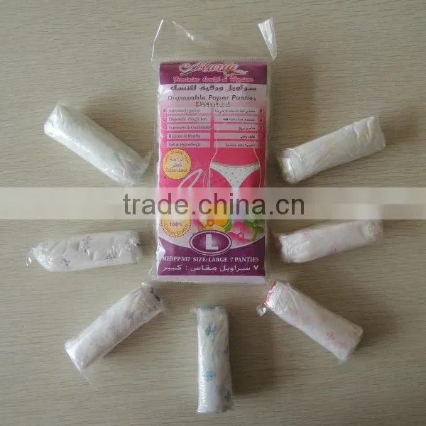 Queen Size Women Sexy Lingerie Seamless Spa Disposable Paper Underwear photo-3