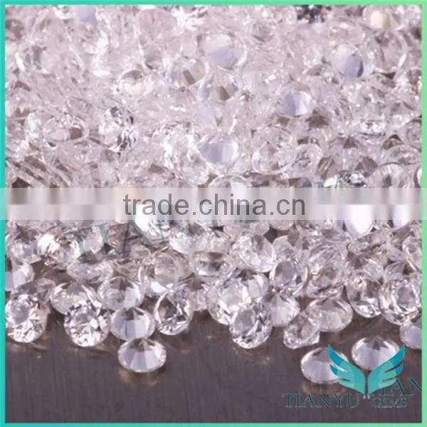Loose Gemstone Wholesale China 12# White Color Round Shape Synthetic Sapphire Gemstone photo-5