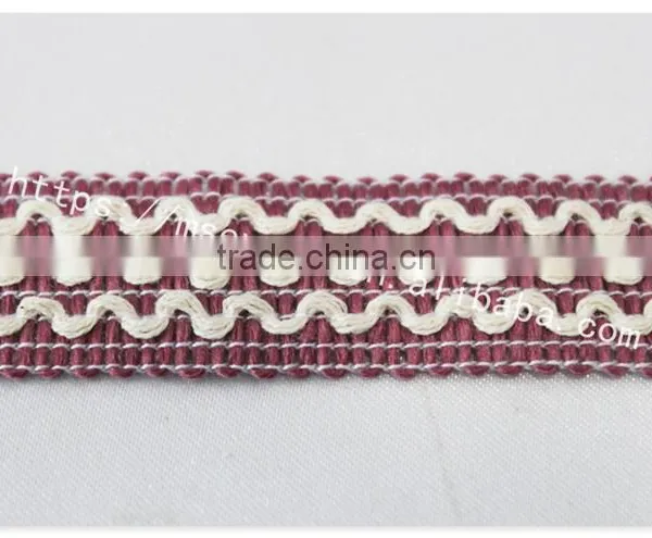 High Qualoity 2cm Width Wave Embroidery Elastic Webbing Wholesale photo-3