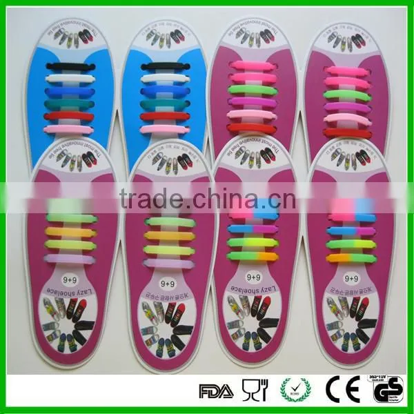 No Tie Shoelaces for Kids Silicone Shoe Laces Colorful Silicone Shoelaces