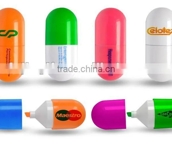Capsule Pill Shaped Highlighters/multi Colored Highlighter Pen photo-4