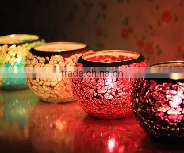 Glass Mosaic Candle Holder Passed CE,CQC and ROHS photo-3