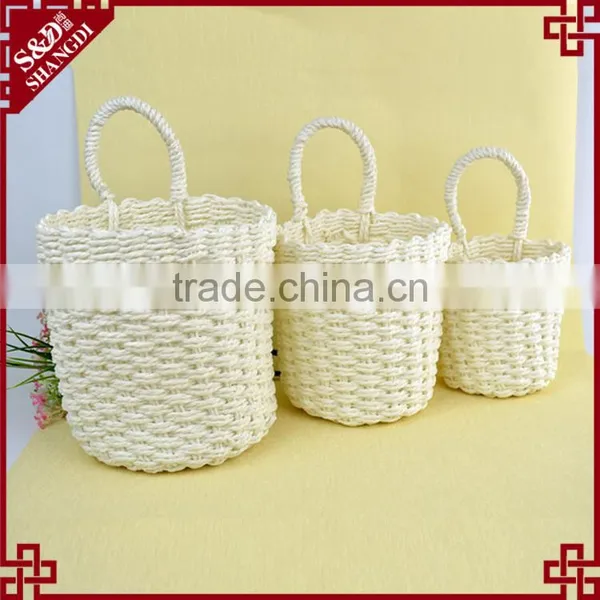Wholesale Single Handle Design White Gift or Home Decorative Baskets photo-2