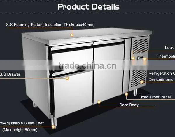 2 Door Stainless Steel Chest Chiller Kitchen Equipments photo-4