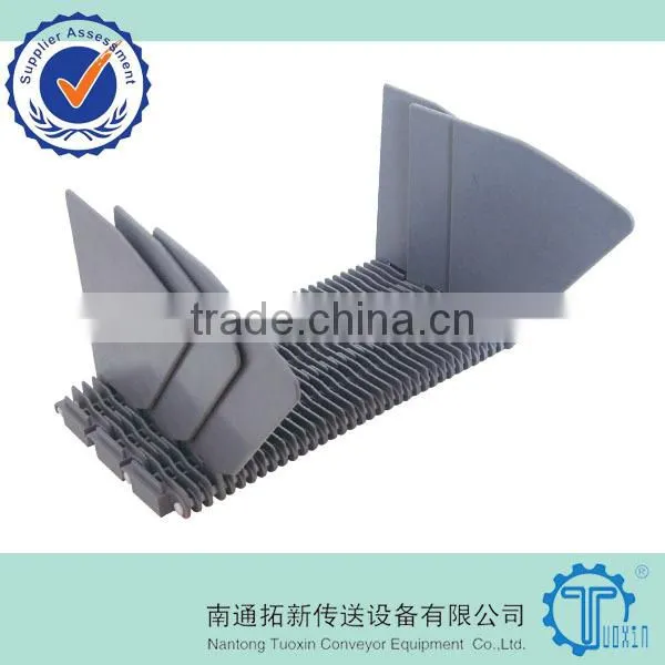 400 Raised Rib Plastic Modular Conveyor Belt With Base Flights photo-3