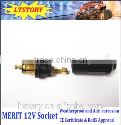 Black Color Car Merit 12V Rated Voltage 0-35V DC Max Current 16A Power Plug Power Socket photo-2