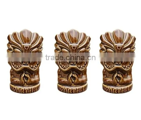Wholesale Multi-colored Hand Painted Ceramic Tiki Mug photo-2