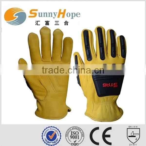 SUNNY HOPE Leather Motorcycle Leather Sport Gloves photo-2