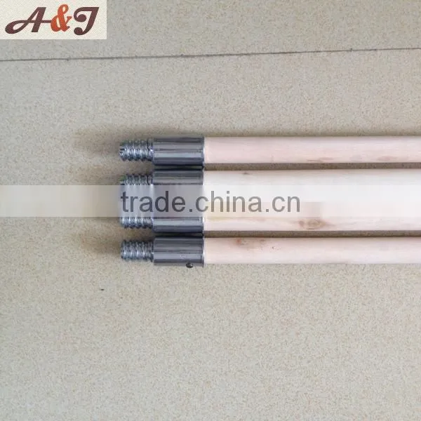 Wood Color Broom Stick With Metal Screw photo-3
