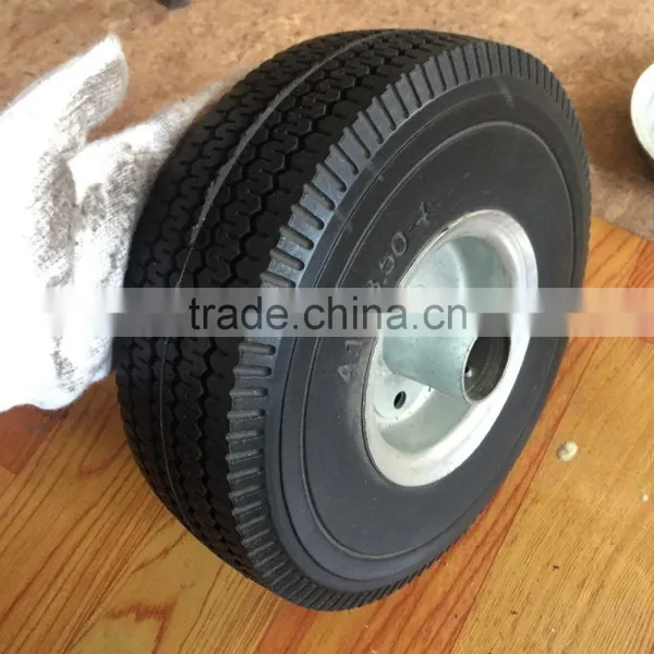 10 Inch Wheel Tire, Flat Free Tire ,tyre pu Foam Tyre 4.10/3.50-4 photo-4
