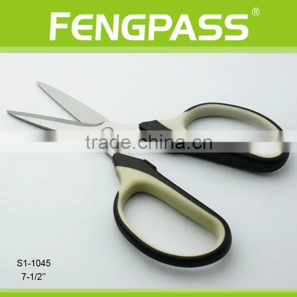 S1-1045 7.5" 2Cr13 Stainless Steel Blade With PP+TPR Plastic Handle Plastic Scissor photo-2
