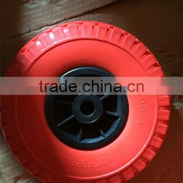 3.00-4 Flat Free PU Foam Rubber Wheel photo-3