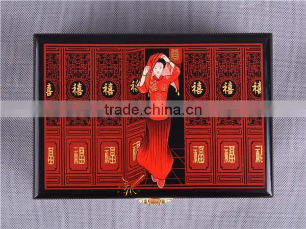Red Chinese Lacquer Jewelry Boxes/chinese Style/eastern Design/Home Decoration photo-2