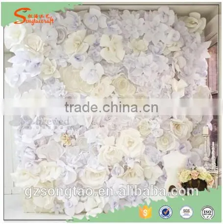 10SQM Fake Flower White Flower Artificial Flower Wall for Wedding Decoration photo-3