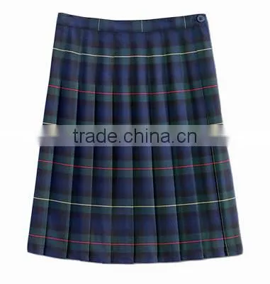 Plaid Design 100% Cotton Yarn Dyed Girls in School Short Skirts photo-2