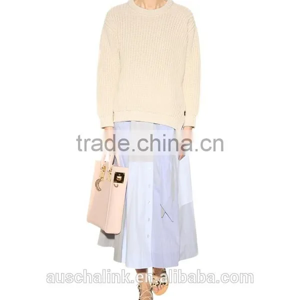 Fashion Design Elegant Girls South 100% Cotton Sweater photo-3
