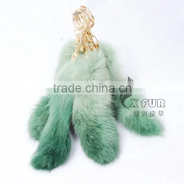 CX-R-39B 2016 Fashion Car Key Chain Genuine Rabbit Fur Keychains photo-3