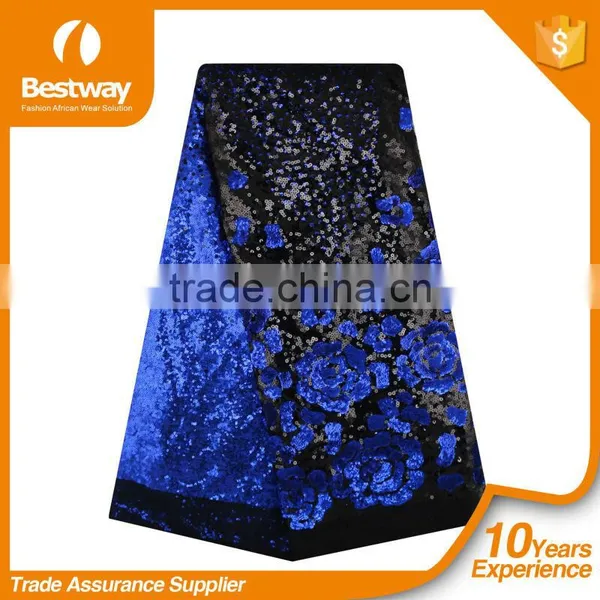 FL0055 Gold 2015 Newest African Fashion High Quality French Lace Net Lace for Party Wedding Dresses and Clothing photo-3