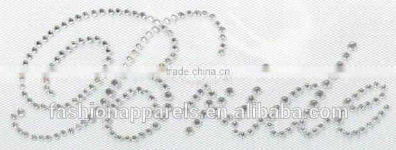 Custom Wedding Words Hot Fix Rhinestone for Clothing photo-3