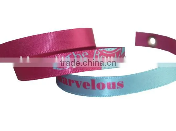 Hot Sport Silk Ribbon Bands Life is Good Sport Ribbon Wristlet Cheap Promotional Sport Snap Button Wristband photo-2