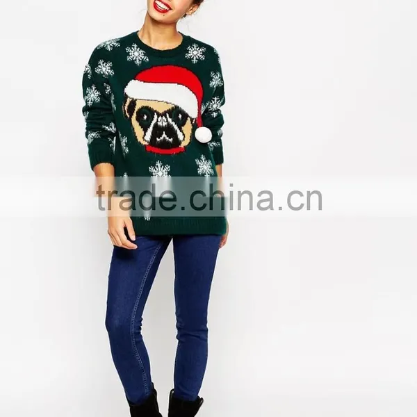 2016 Women Christmas Novelty Knitted Top New Christmas photo-4