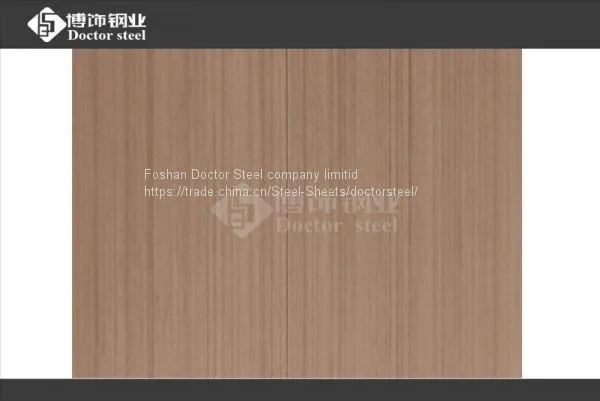304 Hairline Finish Copper Color Stainless Steel Sheet for Setting Wall photo-3