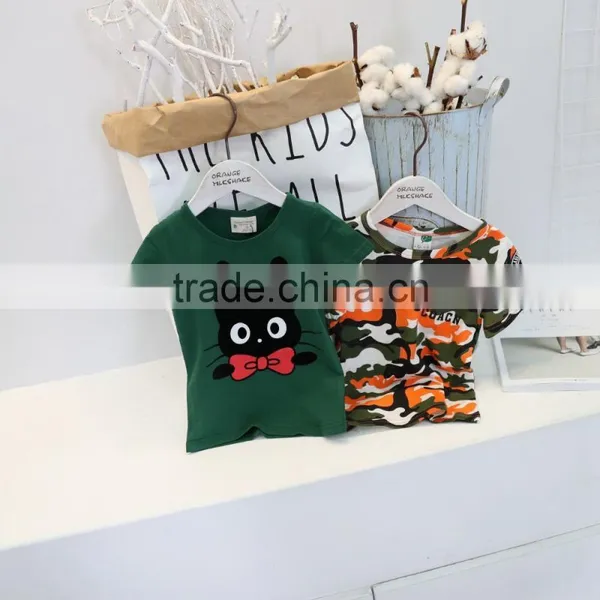 Boutique Children's Clothing Cartoon O-neck T-shirt Boys Korean Printing Pure Cotton T-shirt photo-4