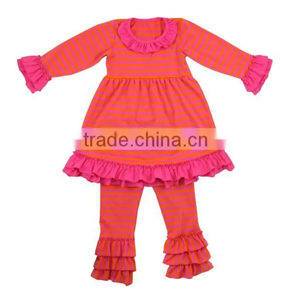 Factory Wholesale Solid Ruffle Dress Quarterfoil Boutique Christmas Boutique Girl Clothing photo-3