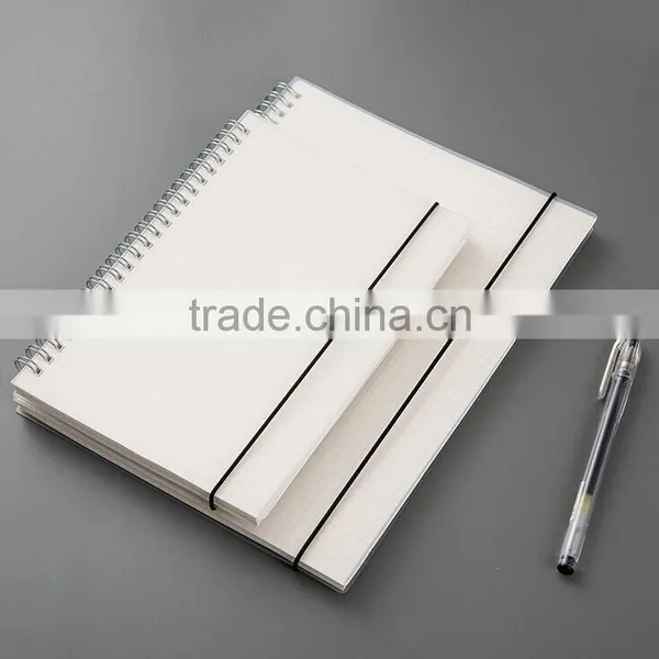 A5/B5 Matte Transparent PP Cover Notebook Customizable Wire-o Notebook With Band Offce Simple Notebook photo-2