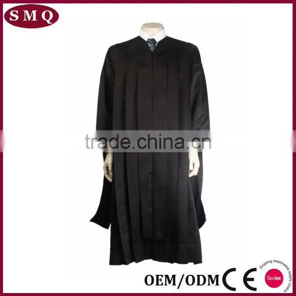 China Factory Custom Graduation Ceremony Dresses Black Master Graduation Gown photo-4