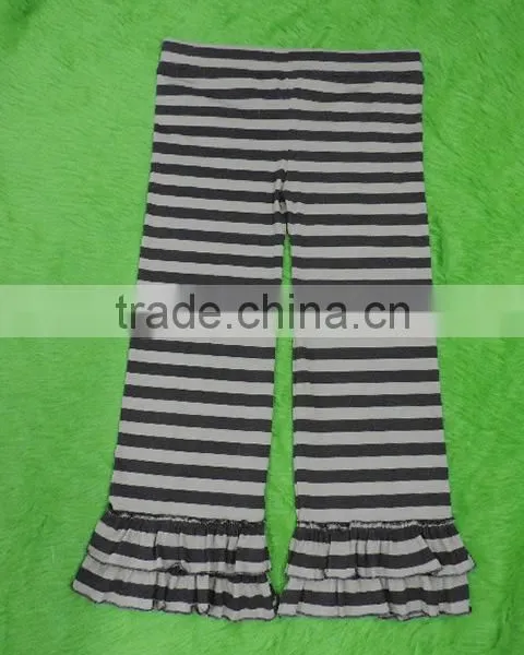 Womans Yoga Pants Stripe Ruffle Pants Loose Cotton Trousers photo-6