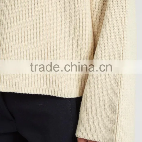 Fashion 2017 Ladies Plain Blank Crew Neck Long Sleeve Pullover Designs Cardigan Cashmere Sweater Woman photo-4