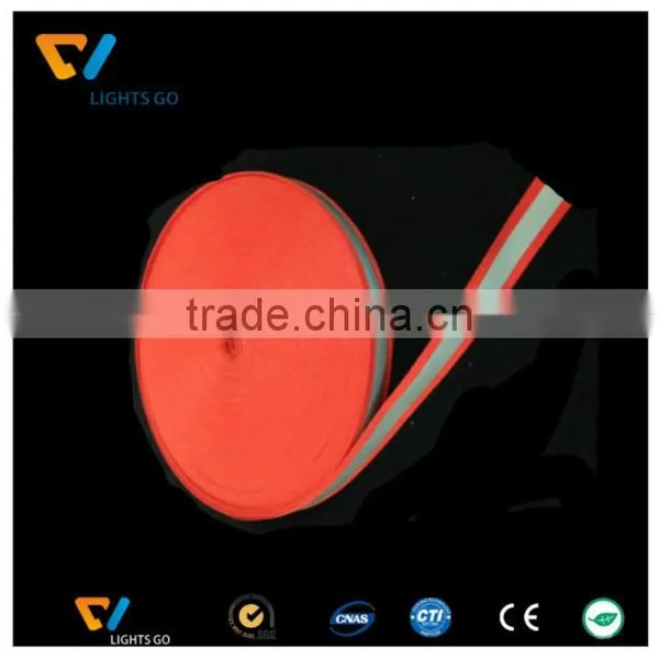 hi Vis 3m Fluorescent Clear Pink Reflective Elastic Webbing Tape photo-3