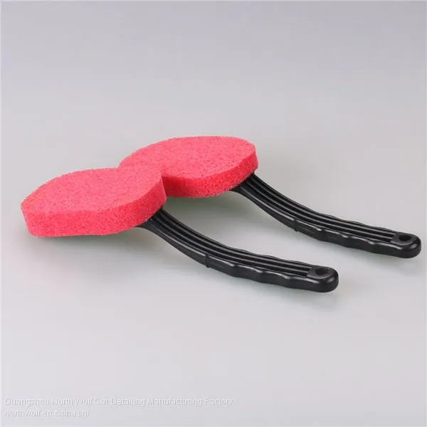 Plastic Wheel Car Wash Brush With TPR Handle Car Clean Tire Brush photo-3