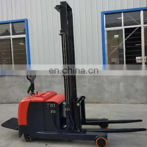 2017 Classic Fully Electric High Crusing Ability 2tons Capacity Warehouse Factory Use Standing Operating Reach Forklift Truck