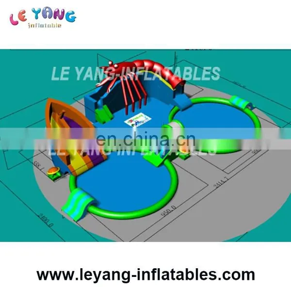 Commercial Giant Inflatable Water Park, Inflatable Slide With Swimming Pool for Rent photo-2