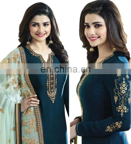 Occasion Casual Party Wear Semi-Stitched Straight Cut Style Salwar Kameez 2017 (salwar Kameez Suits) photo-2