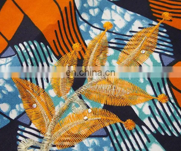 2016 Hot Selling African 6 Yards Colorful Wax Printed Guipure Lace Fabric for Party photo-4