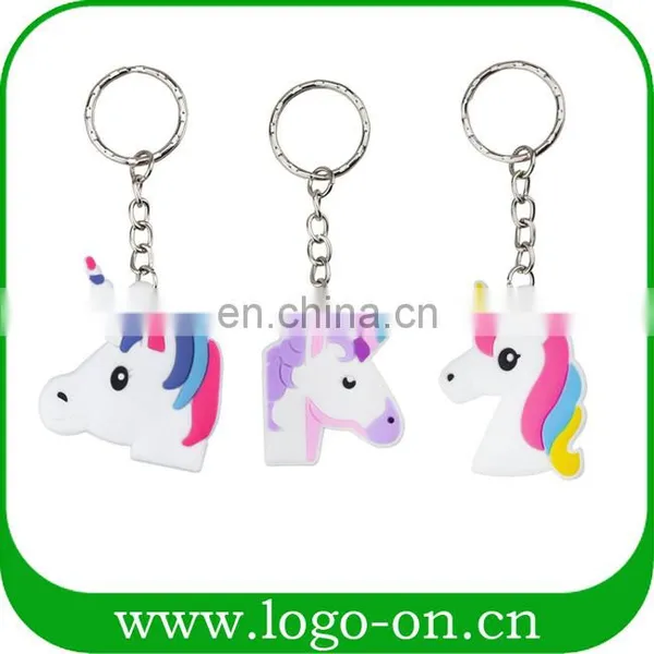 Newest Soft PVC Rubber Unicorn Keychain photo-3