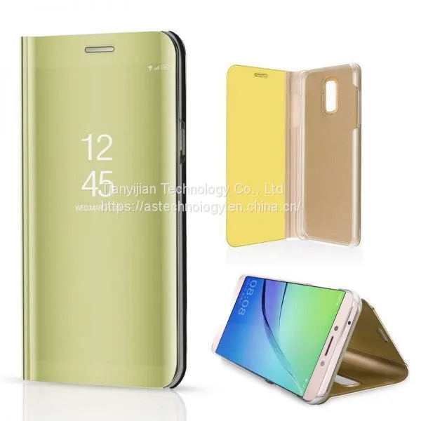 For Samsung Galaxy A5 A7 A8 2018 Smart Mirror Leather View Flip Stand Case Cover photo-2