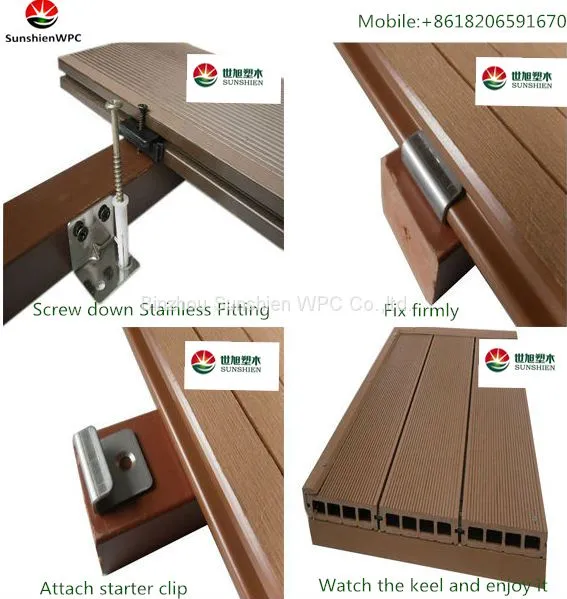 WPC Hollow Decking WPC Facade Cladding Panel by Sunshien WPC photo-2
