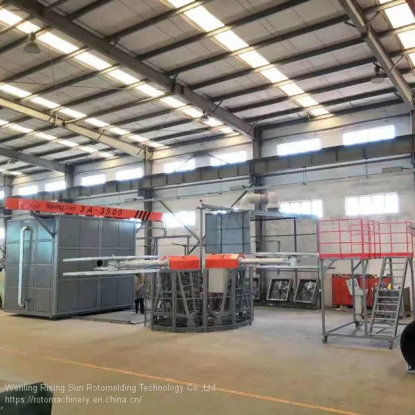 Small Footprint Customized Large Shuttle Rotomolding Machine for Hollow Items photo-3