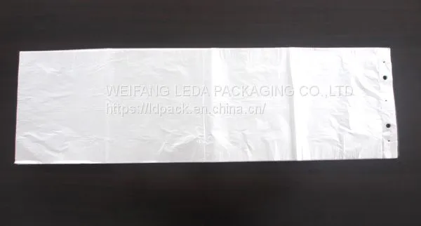 Плоская сумка из HDPE на блоке с головкой