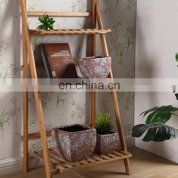 Unique Fancy Flower Pattern Custom Indoor Outdoor Garden Balcony Square Plant Pots for Home Decor photo-6
