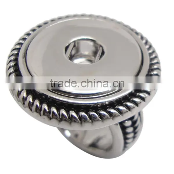 Fashion Alloy Finger Ring Snap Button Jewelry photo-2