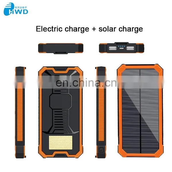 Solar Power Bank 12000mah Light Solar Power Charger LED Screen Display Recharge Battery Power Charger photo-3